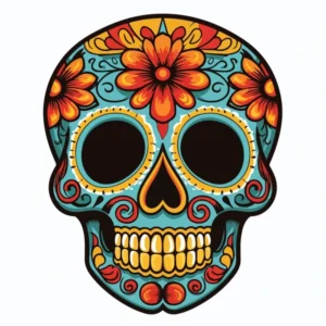 sugar skull floral makeup peonies 600nw 2312108227