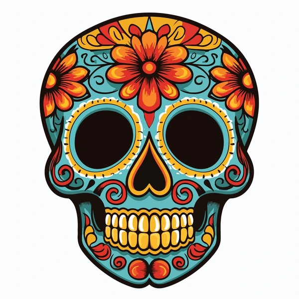 Fiesta DJs: “Take Over” sugar skull floral makeup peonies 600nw 2312108227
